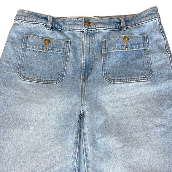 Loft The Palmer Wide Leg Jeans High Rise Ankle Cropped Denim - Picture 3 of 12